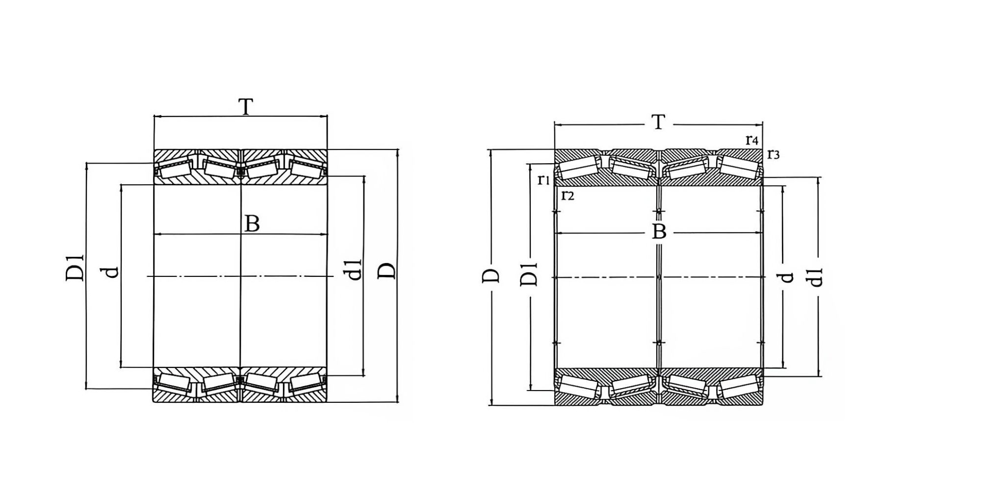Four-Row Tapered Roller Bearings – Spacerless Design