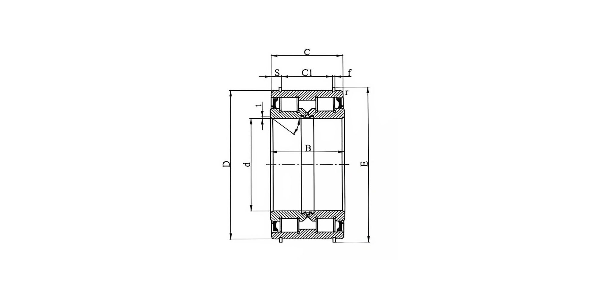 Full-Complement Double-Row Cylindrical Roller Bearings for Sheaves