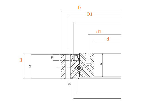 SHF-output-bearing-structure