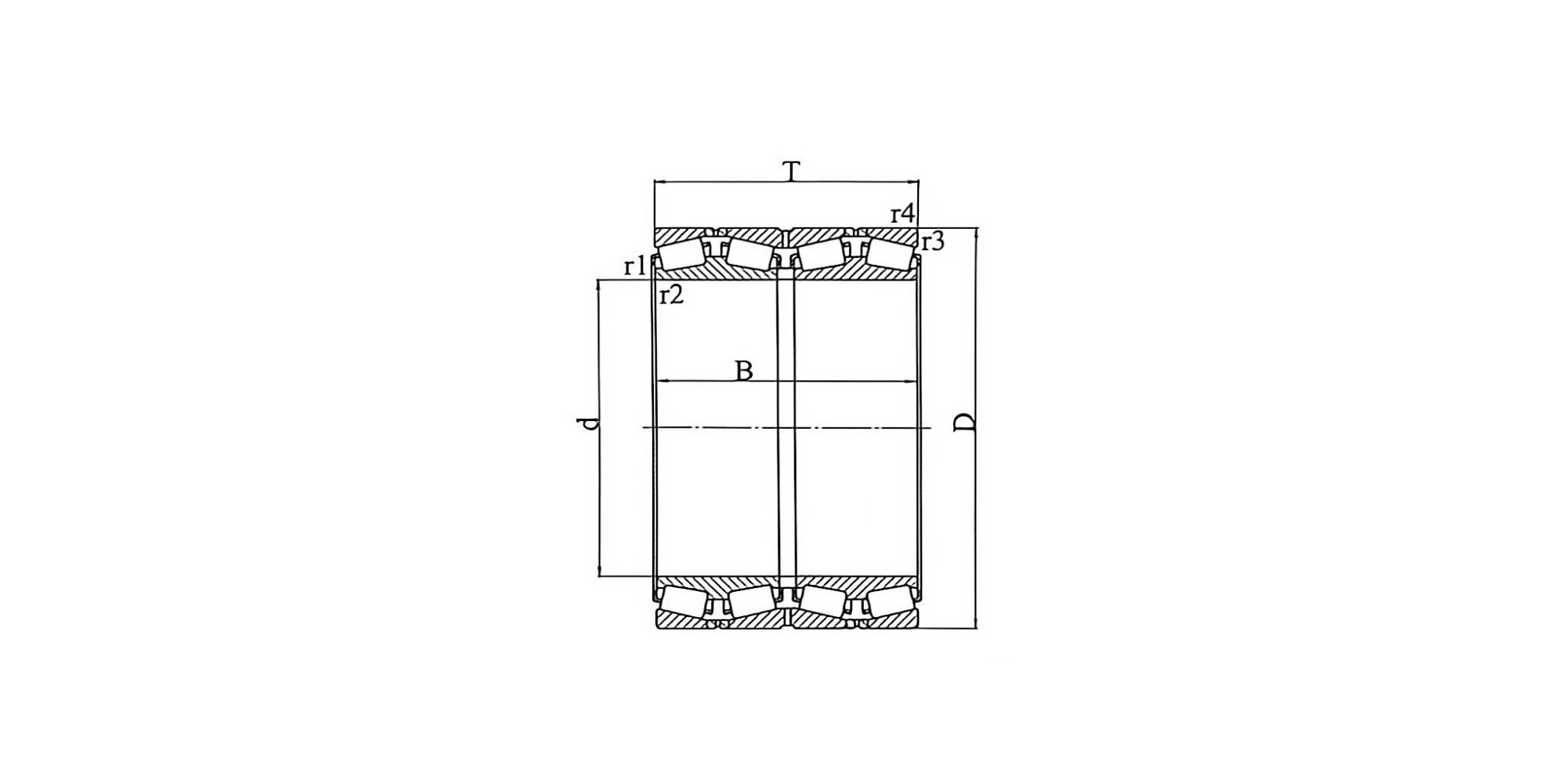 Four-Row Tapered Roller Bearings – Metric Series