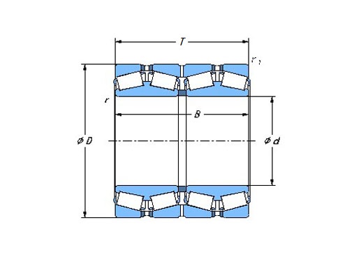 four-row-tapered-roller-bearing-structure